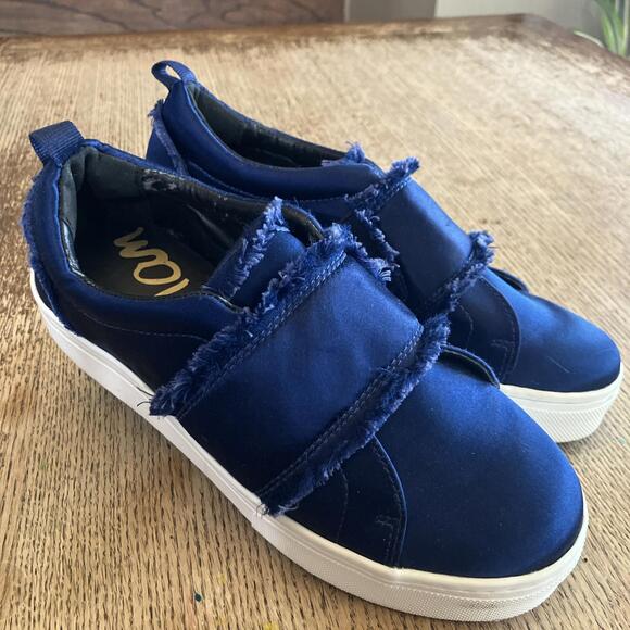 Sam Edelman Levine Platform Shoes Women's Size 7 M Blue Slip On Sneaker - Picture 1 of 9